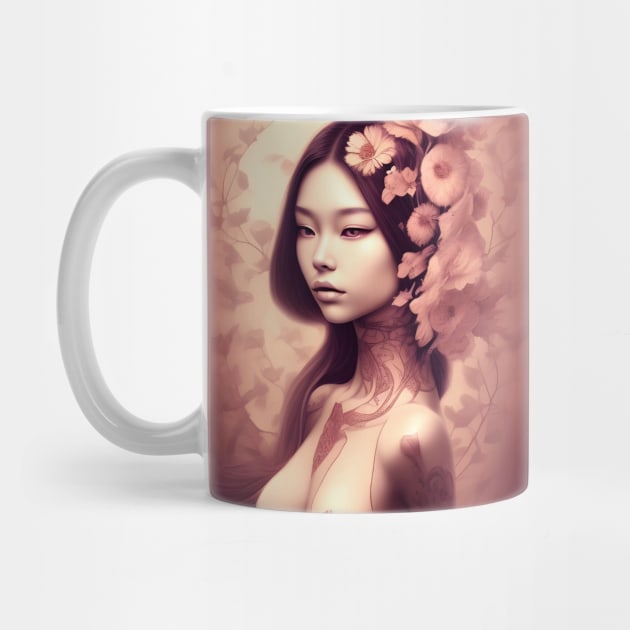 Beautiful Asian Woman Painting by animegirlnft